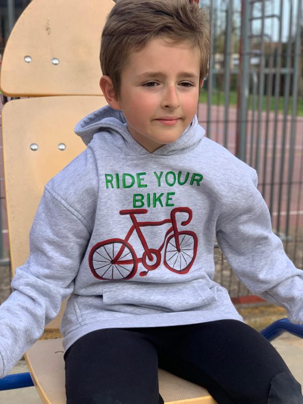 Camiseta Ride your Bike gris niño 2