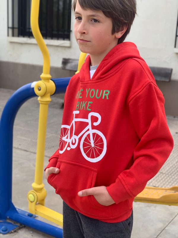 Camiseta Ride your bike roja niño 2
