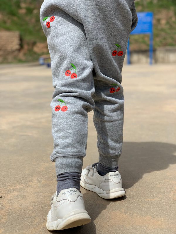 Pantalon estampado cerezas kawaii niño 1