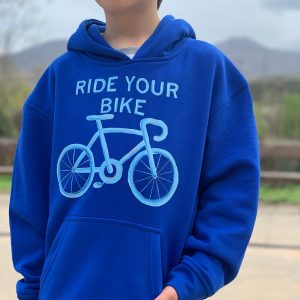 Sudadera Ride your bike azul niño 1